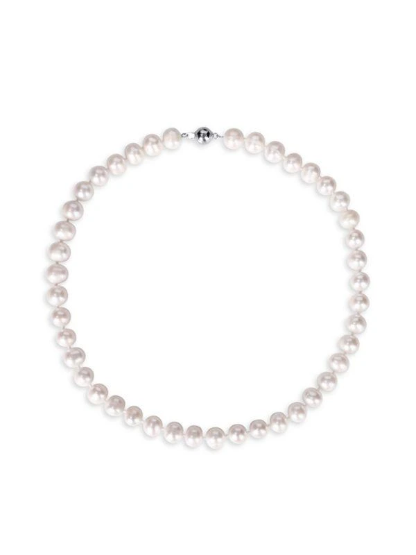 Sonatina 2-Piece Sterling Silver, 8-10MM Freshwater Pearl Necklace & Earrings Set 2