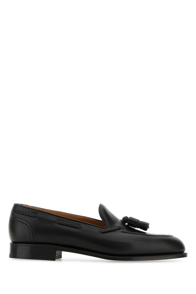 Edward Green Black leather Belgravia loafers 1
