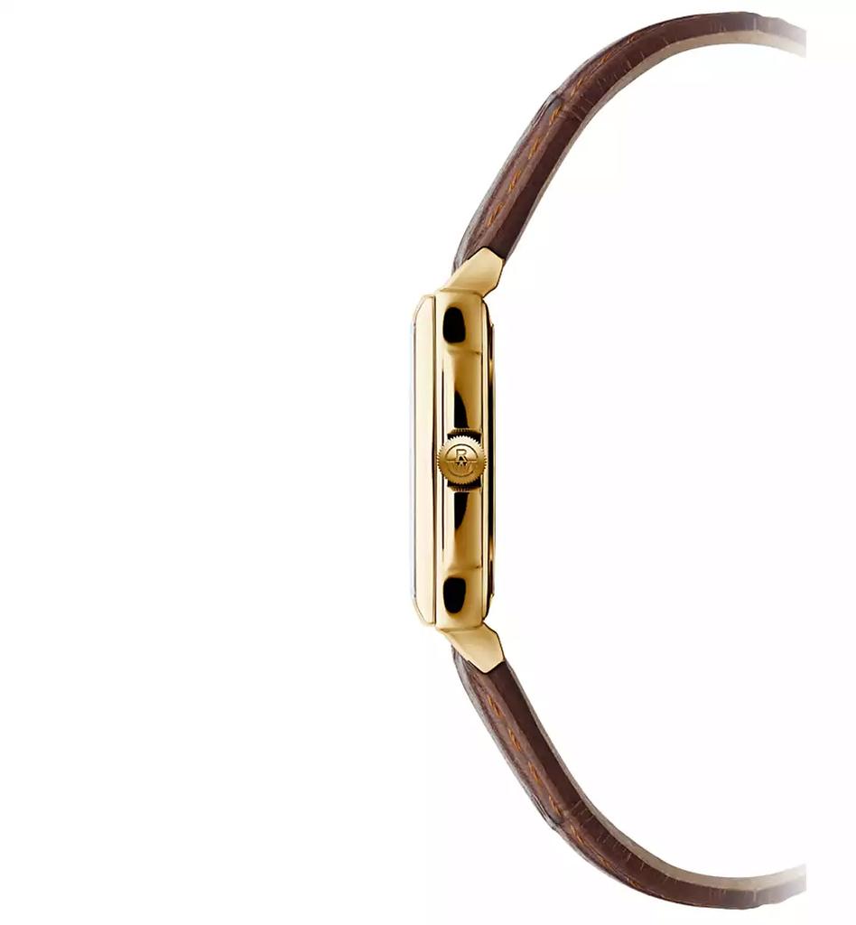 Raymond Weil Women's Swiss Toccata Brown Leather Strap Watch 22.6x28.1mm