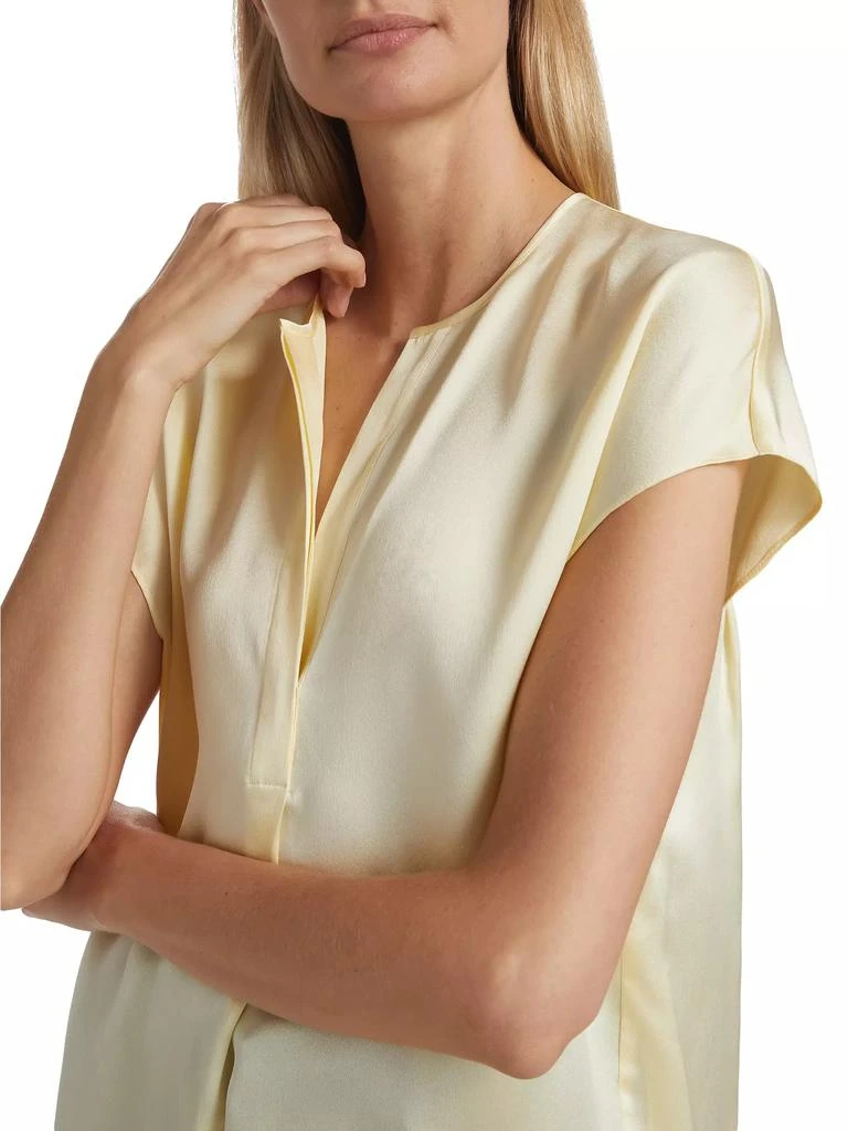 Vince Silk Cap-Sleeve Blouse 6