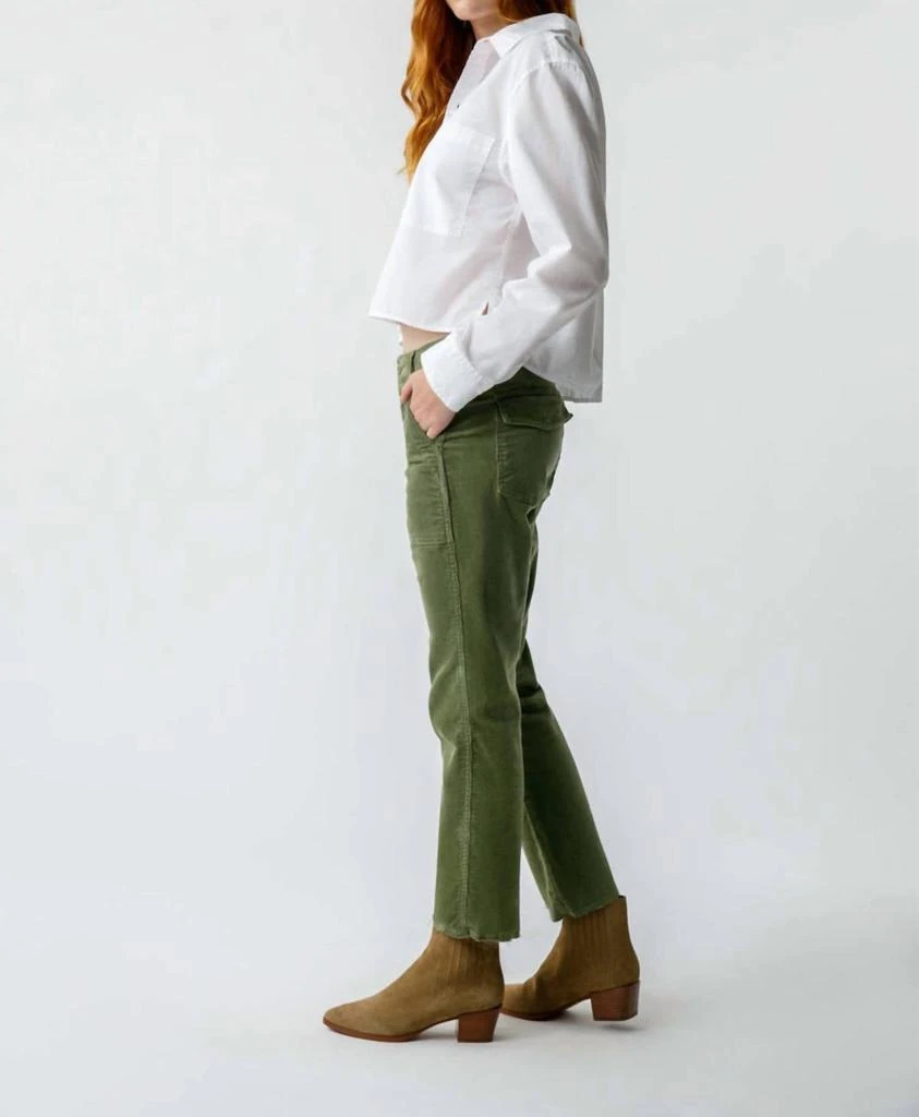 AMO Cord Easy Army Trouser In Tea Leaf 3