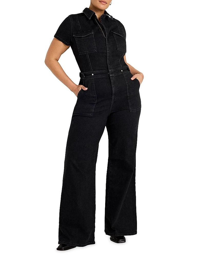 Good American Fit For Success Denim Jumpsuit 3