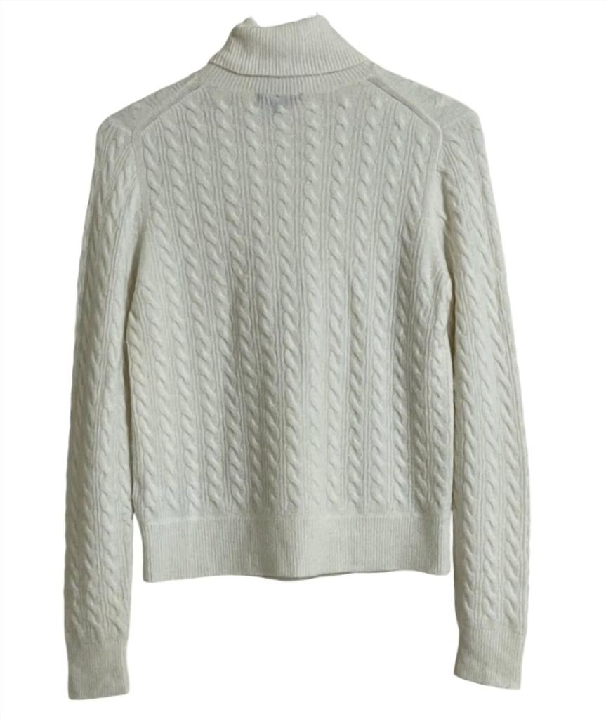 J. Crew Women's Supersoft Ruffle Front Turtleneck Wool Blend Sweater In Ivory