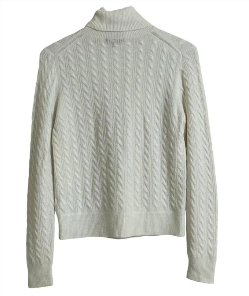 J. Crew Women's Supersoft Ruffle Front Turtleneck Wool Blend Sweater In Ivory 2
