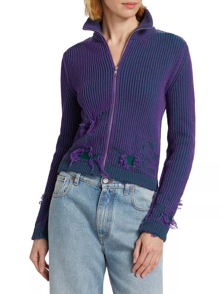 MM6 Wool-Blend Destroyed Sport Jacket 3