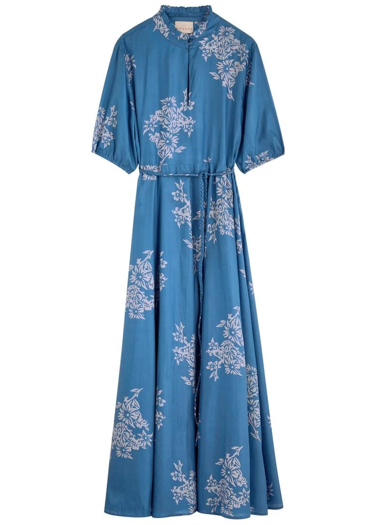 Hannah Artwear Oceanus floral-print silk maxi dress 1