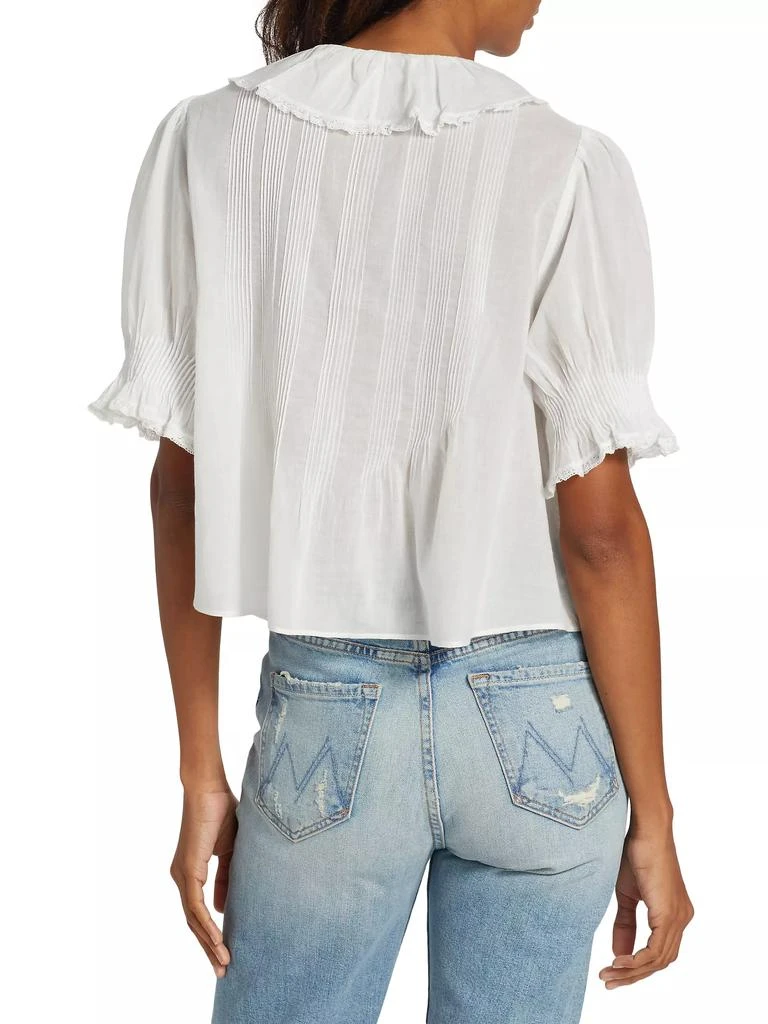 DÔEN Henri Ruffled Puff-Sleeve Top 5