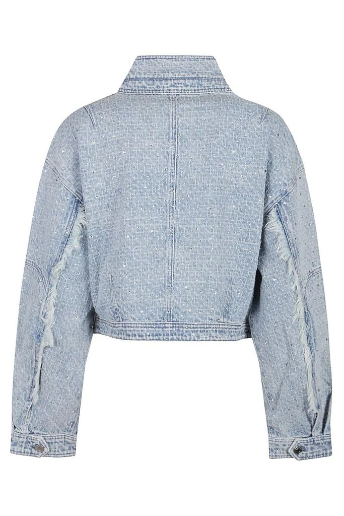 Shop Iro High-Neck Embellished Denim Jacket on Sale at BeyondStyle