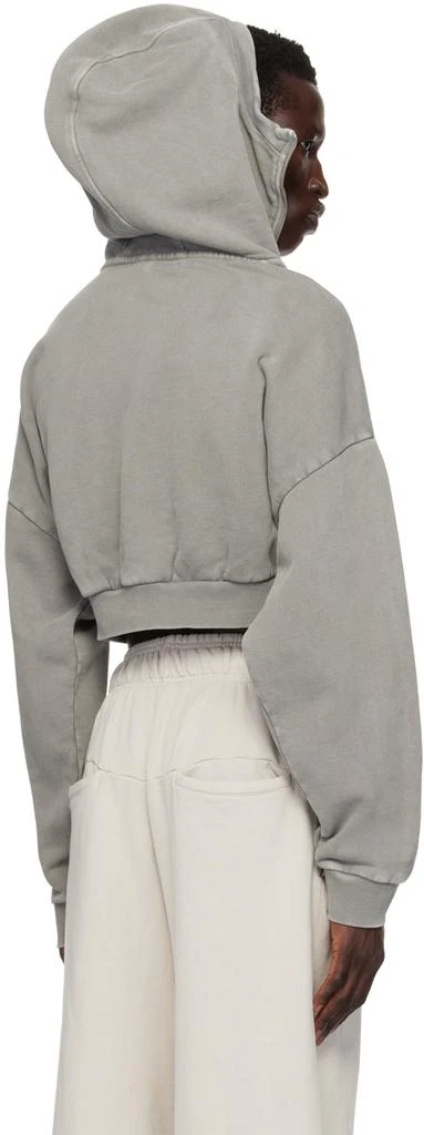 Entire Studios Gray Cropped Full Zip Hoodie 3