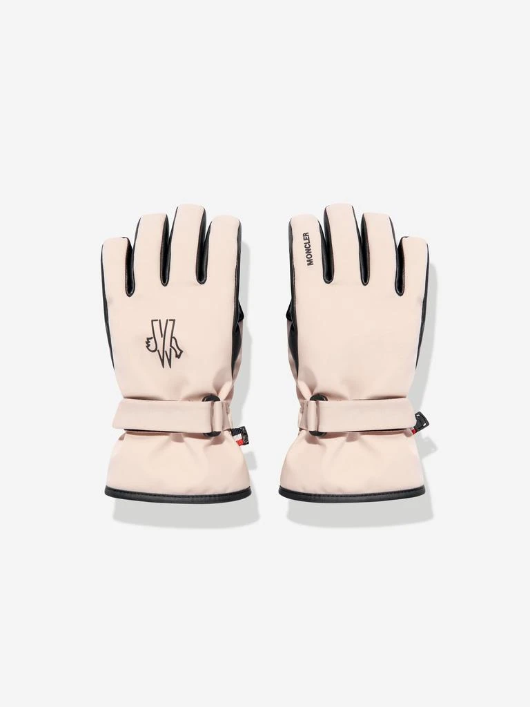 Moncler Moncler Enfant Girls Grenoble Ski Gloves in Pink 1