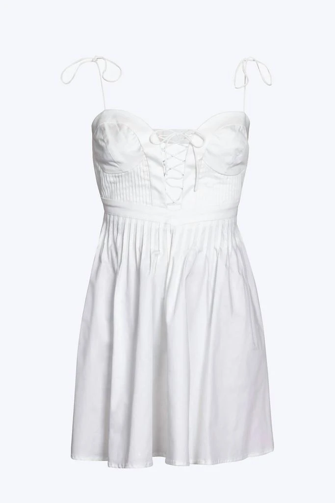 Shop Sierra Lace-Up Open-Back Poplin Mini Dress In White on Sale at  BeyondStyle  Get 39% Off Sierra Lace-Up Open-Back Poplin Mini Dress In  White with Limited-Time Flash Deals, Exclusive Discounts, and