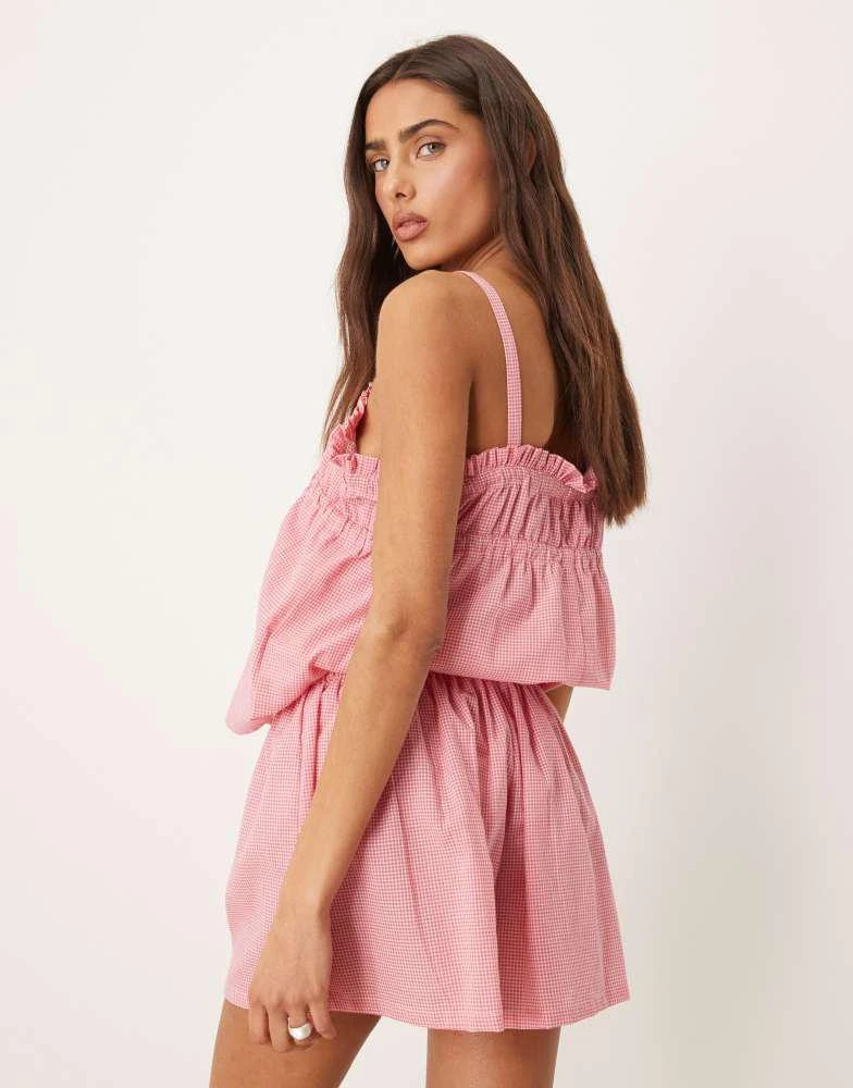 Luna Luna pj short co ord in strawberry gingham 5
