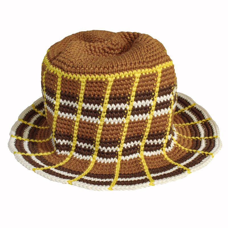 BRUNNA CO Island Tanning Plaid Crochet Hat SMALL (21.5") 2