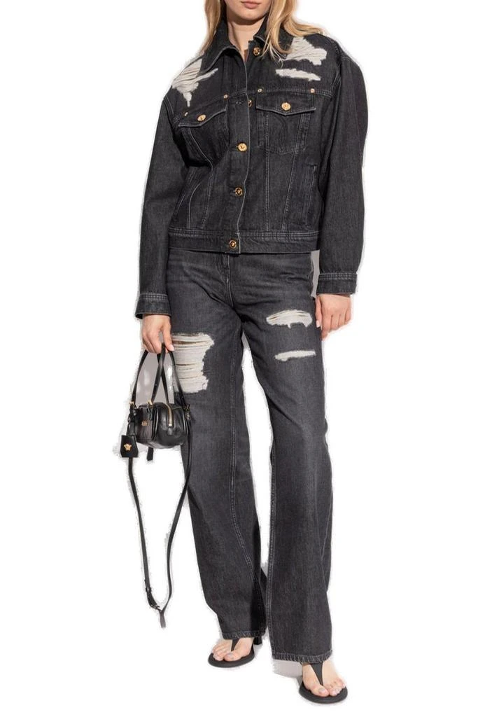 Versace Versace Distressed Straight-Leg Jeans 4