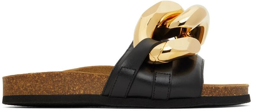 JW Anderson Black Chain Slides 1