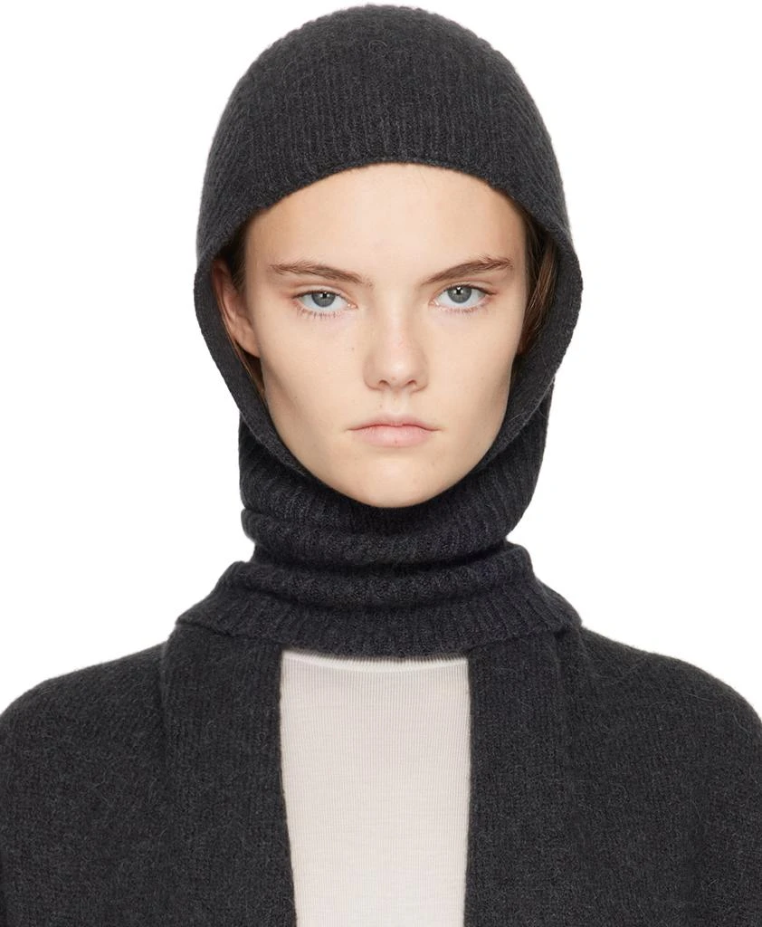LAUREN MANOOGIAN Black Soft Rib Balaclava 1