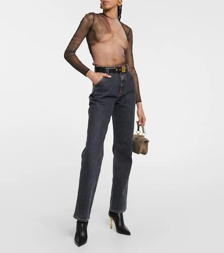 Balmain Trompe-l
œil printed tulle top 2