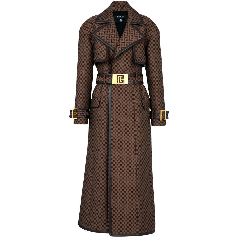 コート BALMAIN 'Chiocciola' button trench coat Beige Balmain Beige Chiocciola Button Trench Coat for Women Online