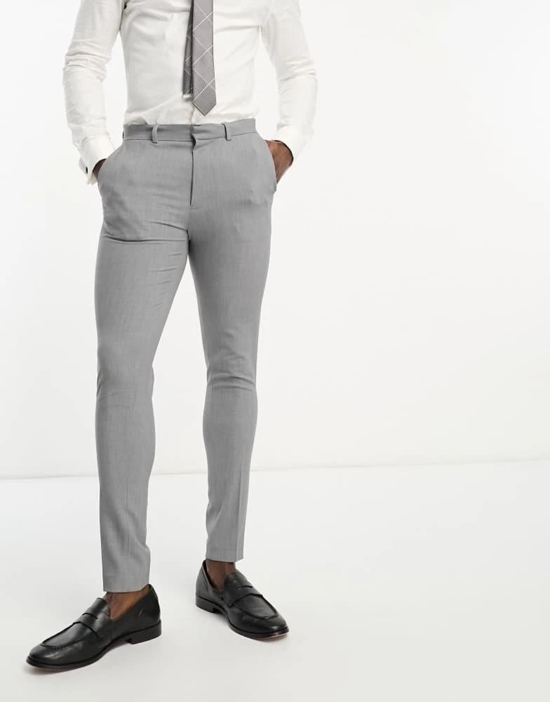ASOS ASOS DESIGN super skinny suit trousers in grey 1