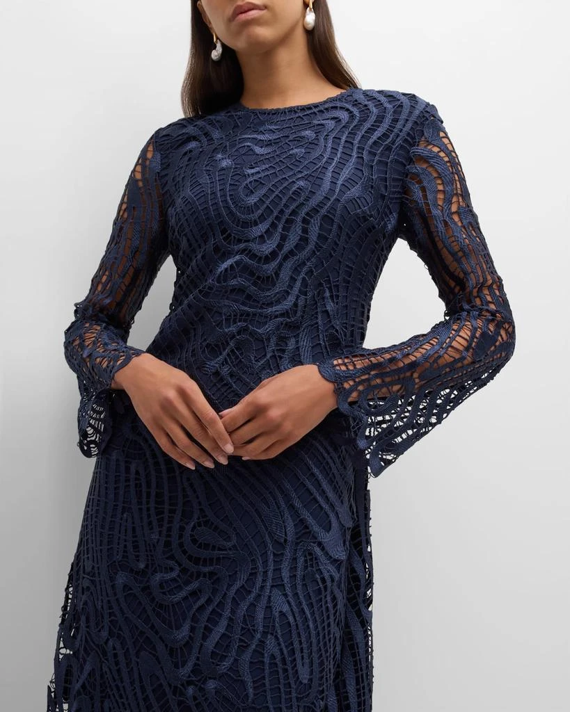 SIMKHAI Vanina A-Line Lace Midi Dress 6