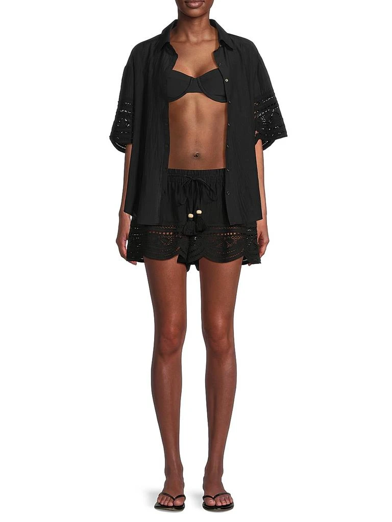 Ramy Brook Shamaya Eyelet-Trimmed Swim Cover-Up Top 2
