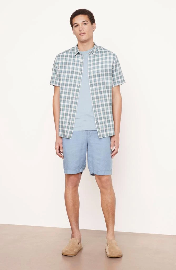 Vince Cannes Plaid Short Sleeve Button-Up Shirt 4