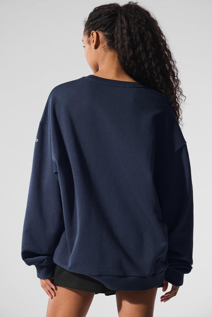 Alo Chill Crew Neck Pullover - Navy
