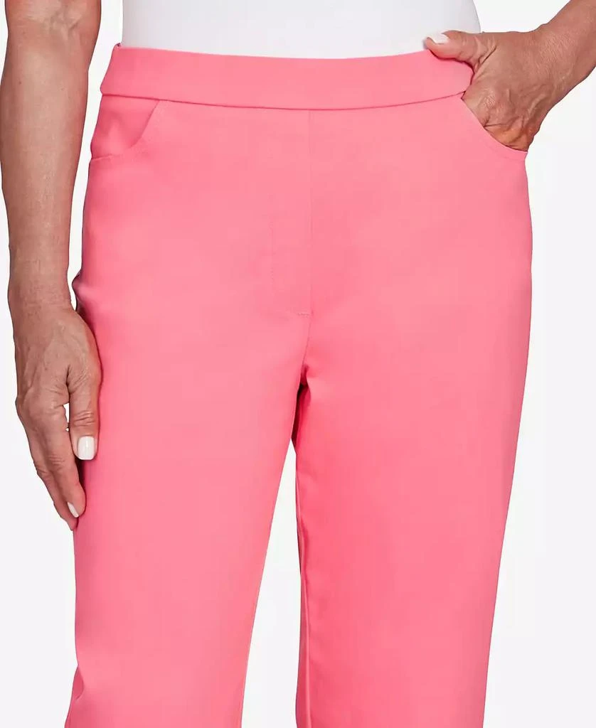 Alfred Dunner Women's Classic Neutrals Flat Front Split Hem Allure Clam Digger Pants 5