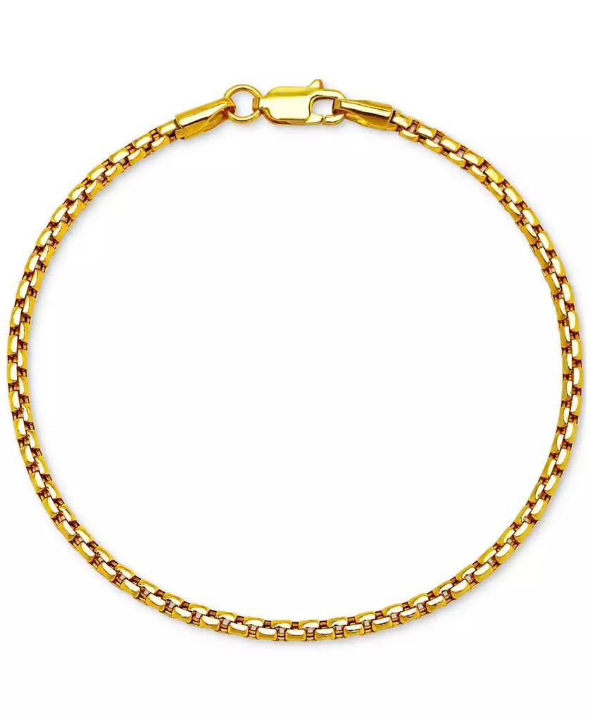 Macy's Rounded Box Link Chain Bracelet 7", in 14k Gold 1