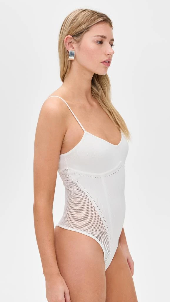 Fleur du Mal Knit Underbust Cami Thong Bodysuit 3