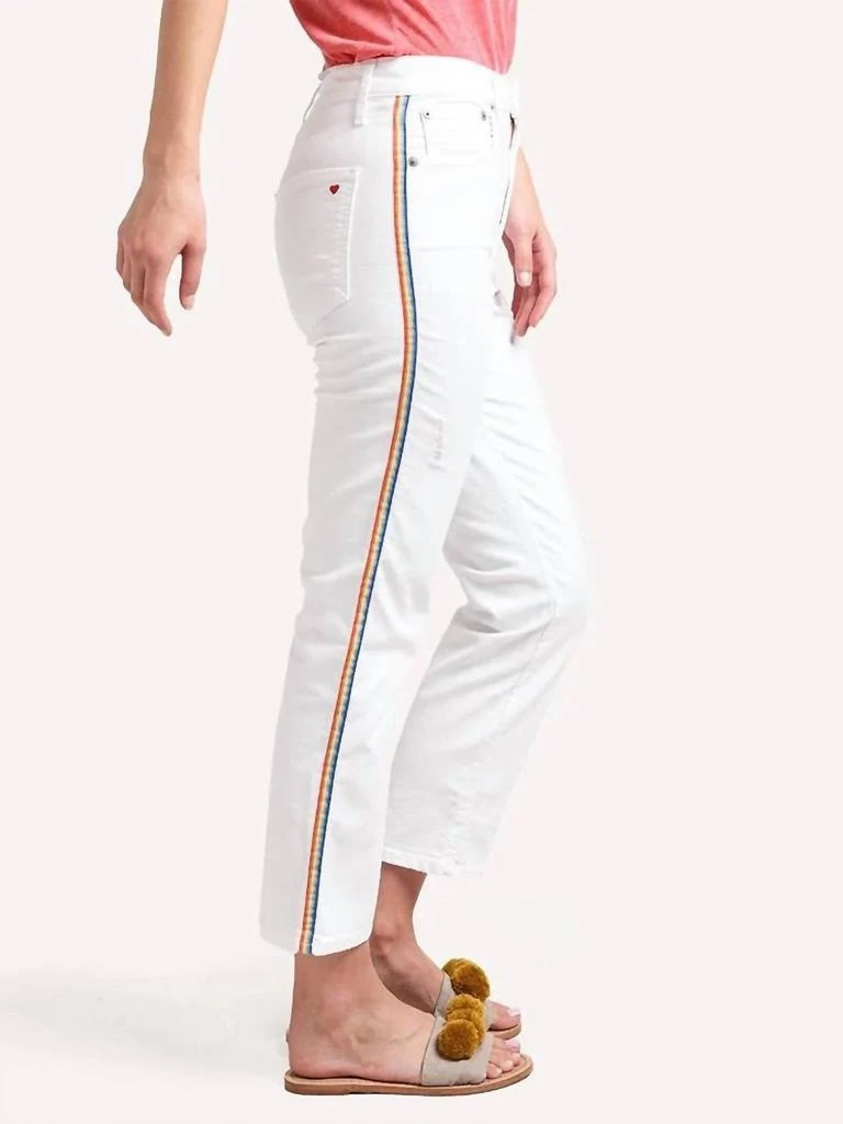 Sundry High Rise Relaxed Straight Leg Jean In White 2
