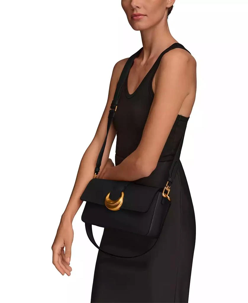 Donna Karan Valley Stream Leather Buckle Shoulder with Removable Strap 7