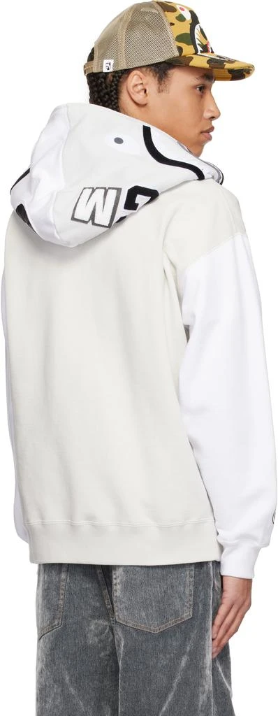 Bape White & Gray Shark Full Zip #1 Hoodie 3