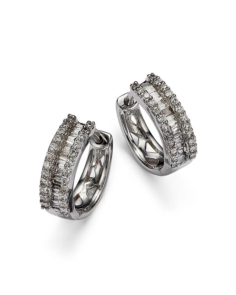 Bloomingdale's Diamond Baguette Hoop Earrings in 14K White Gold, 0.25 ct. t.w. 3