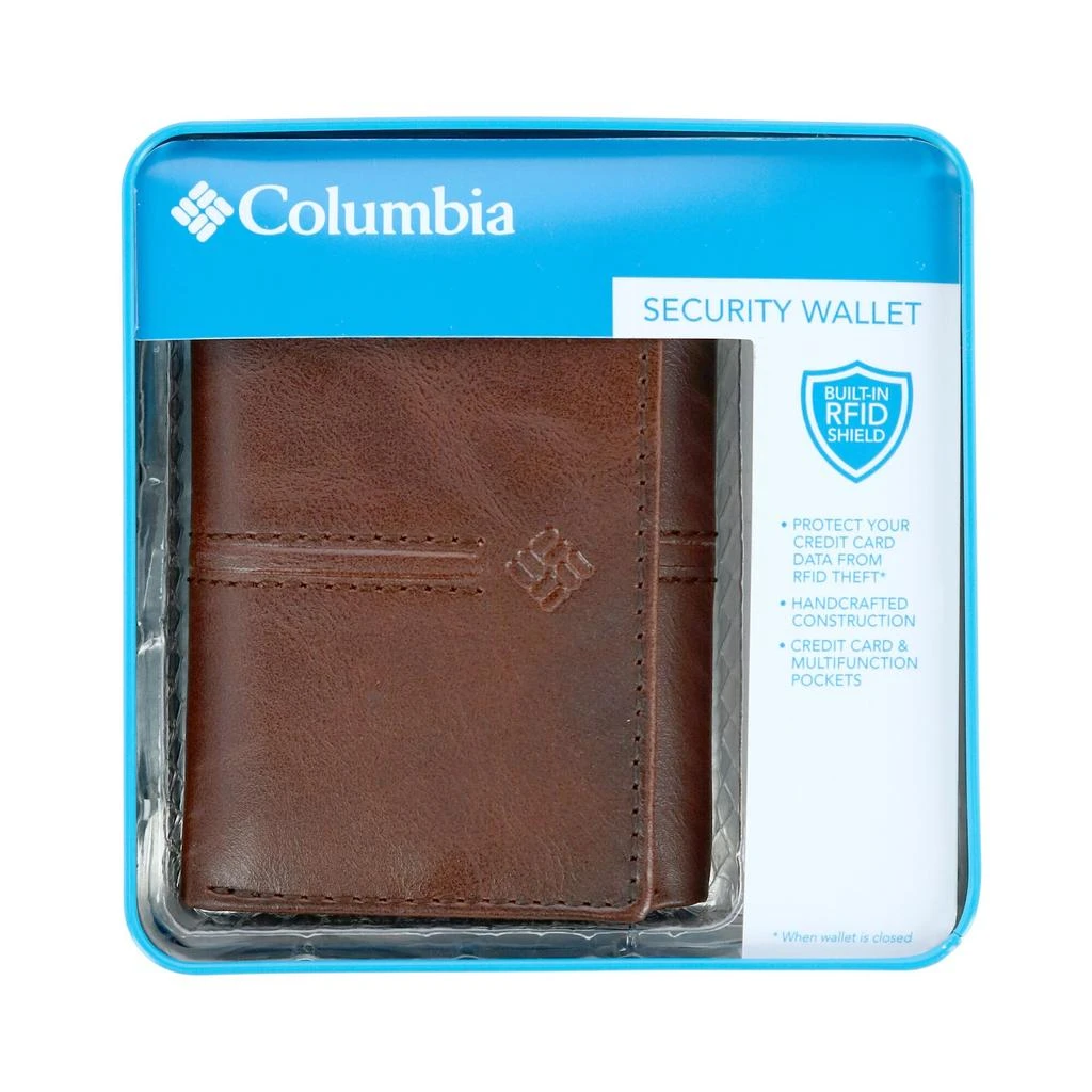 Columbia Men's RFID Protected Trifold Wallet with Double Row Stitching 4