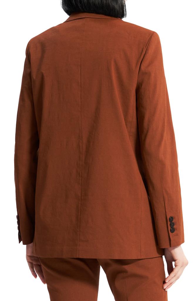 Theory Double Breasted Linen Blend Jacket