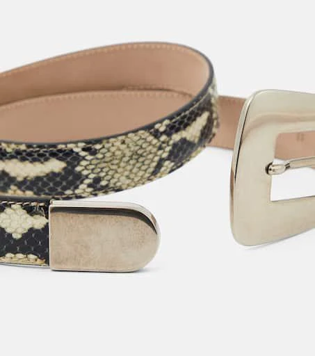 Khaite Lucca snake-effect leather belt 3