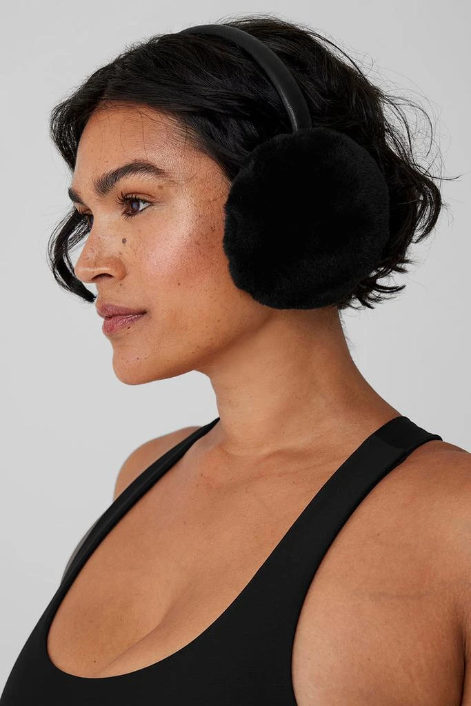 Alo Faux Fur Ear Muff - Black 4