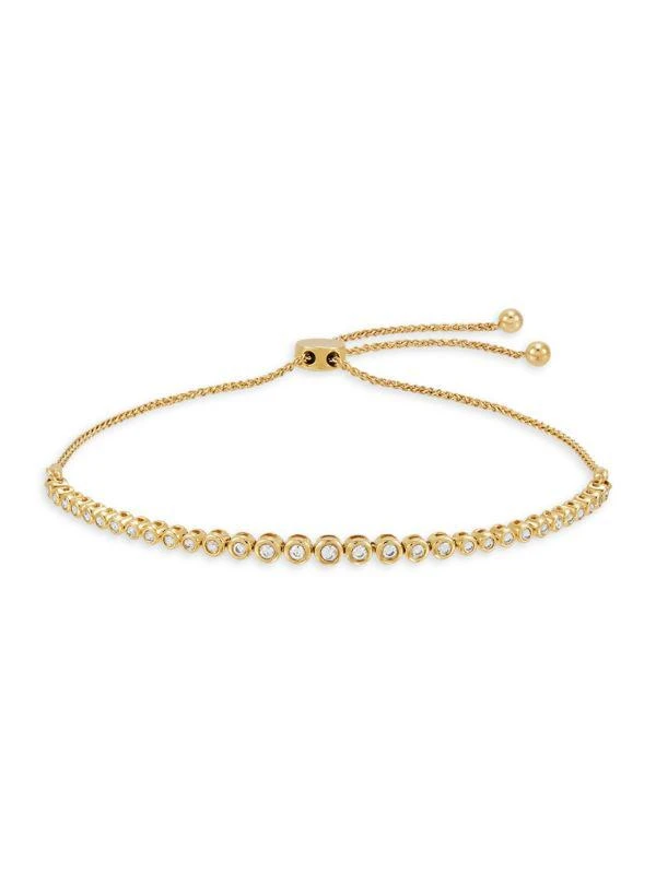 Saks Fifth Avenue 14K Yellow Gold & 0.25 TCW Diamond Bolo Bracelet 1