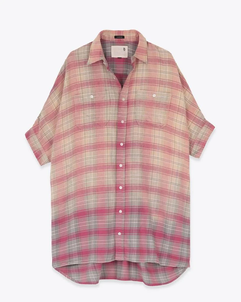 R13 R13 - Plaid Oversized Boxy Shirt Dress 5