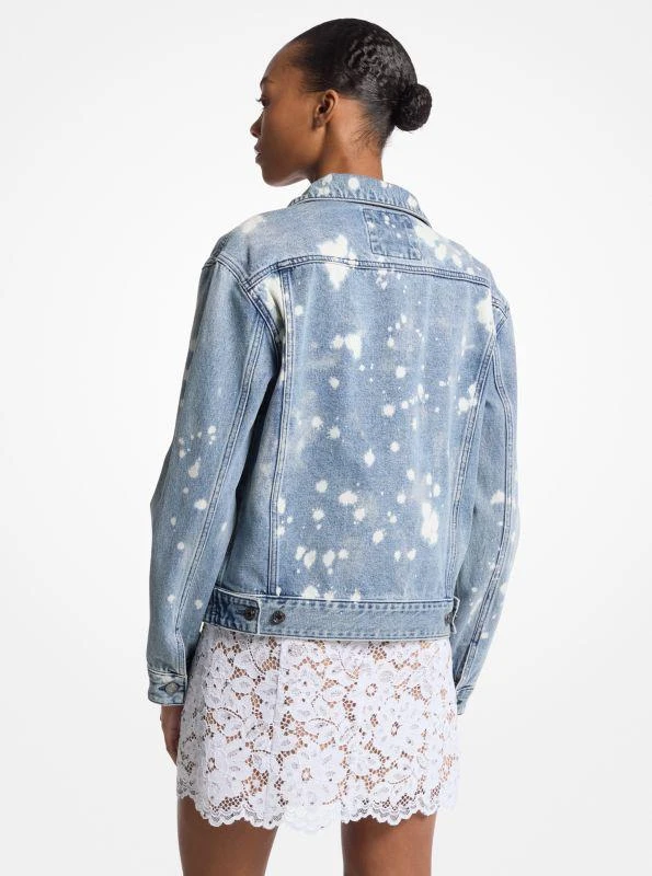Michael Kors Hand-Splattered Denim Trucker Jacket 2