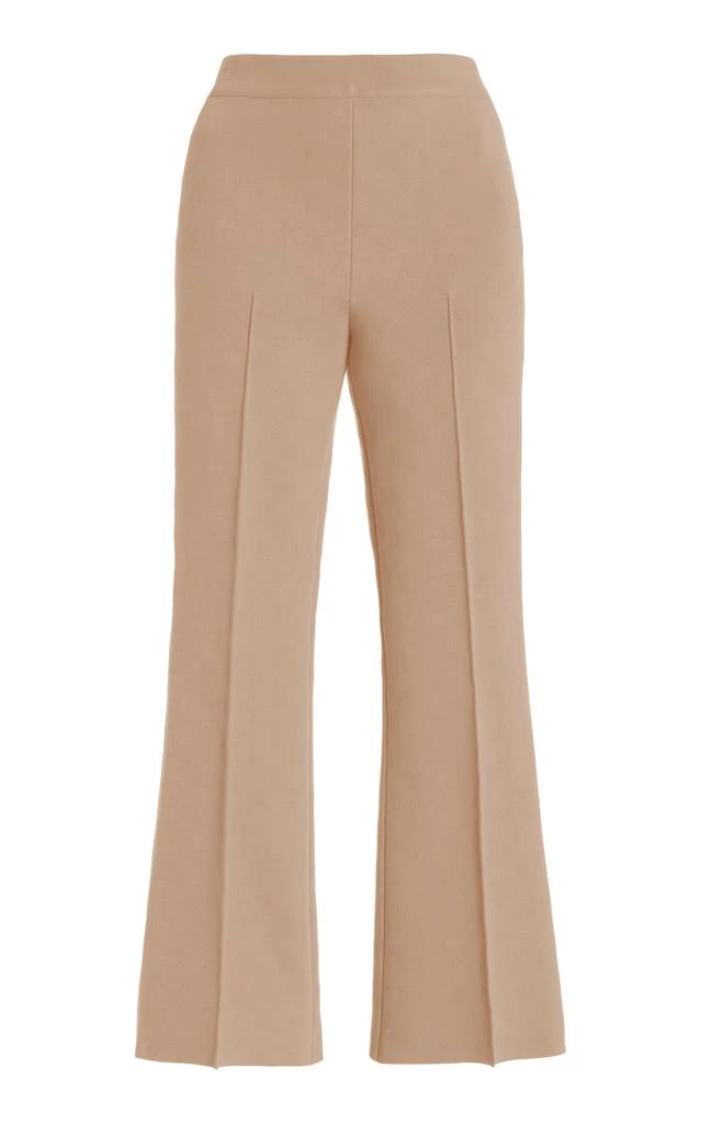 High Sport High Sport - Kick Stretch-Cotton Knit Cropped Flared Pants - Neutral - M - Moda Operandi 1