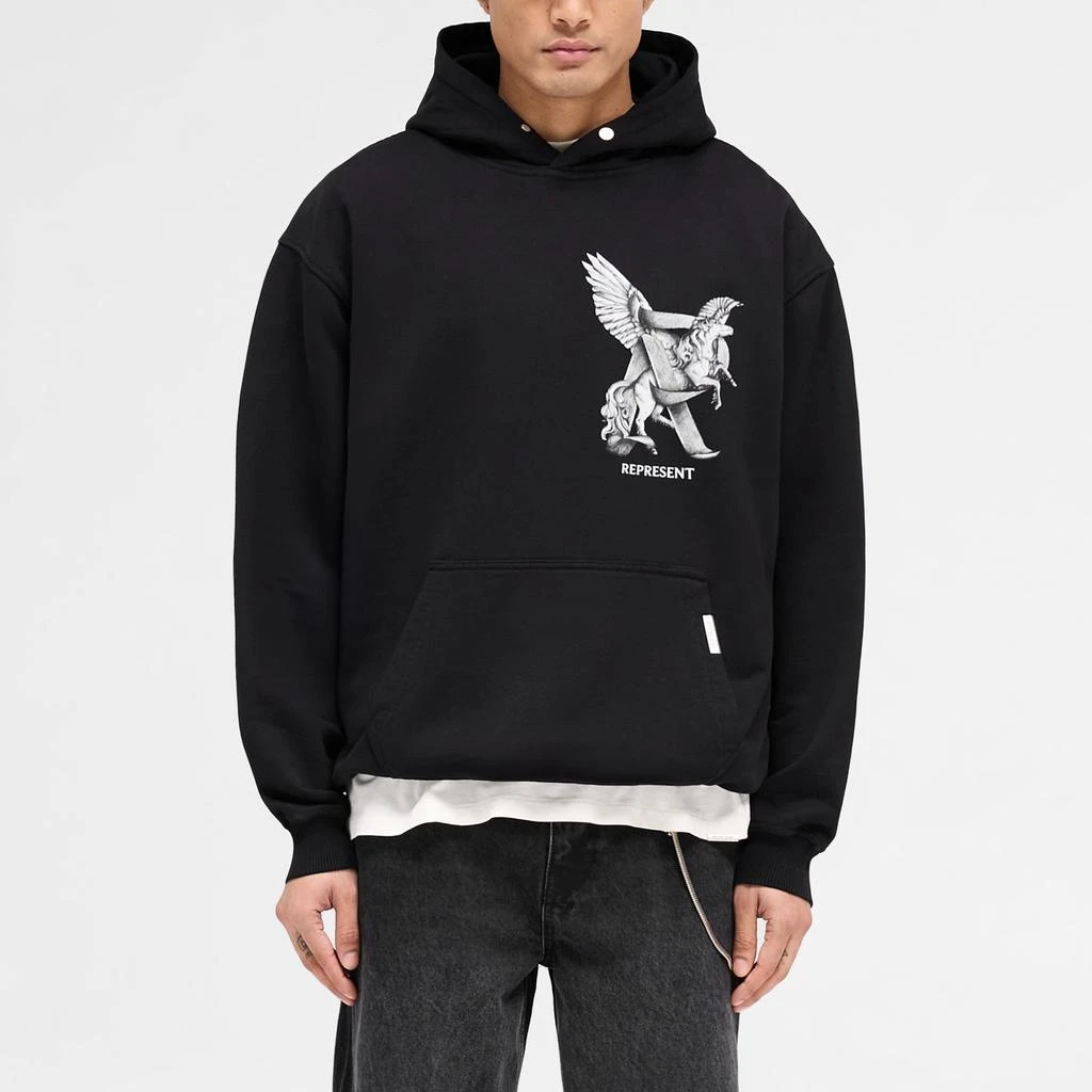 Represent Men's Elegance In Motion Hoodie - Jet Black 1