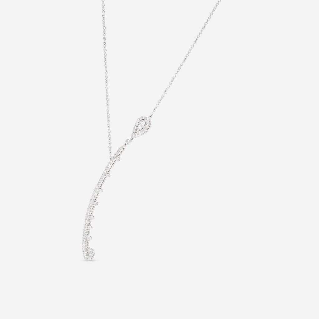 Giloro Giloro 18K White Gold Diamond Lariat Necklace P4647-108