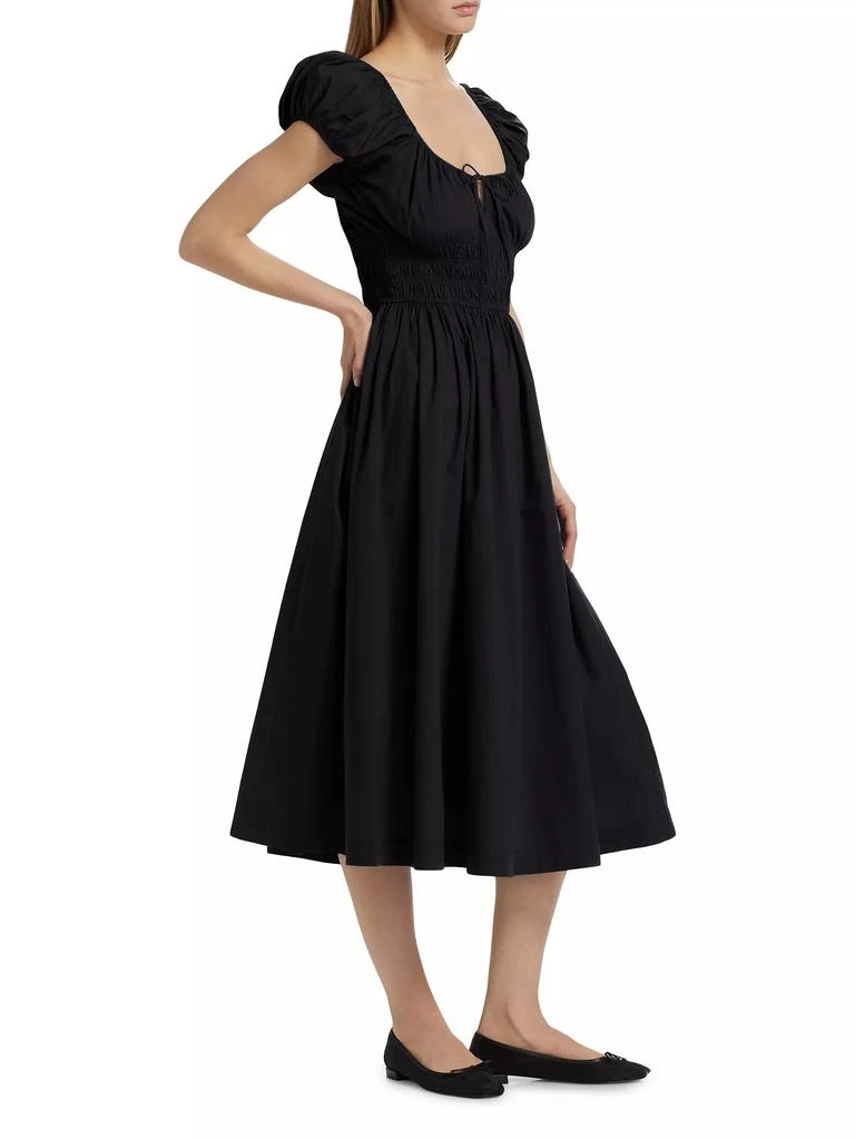 DÔEN Quinn Cotton Shirred Midi-Dress 4