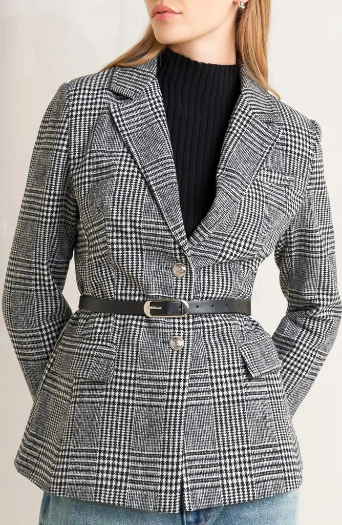 FREEMARKET Houndstooth Plaid Blazer 6