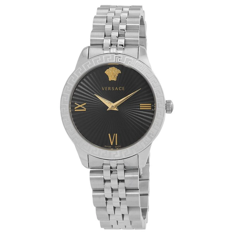 Versace Greca Signature Quartz Black Dial Ladies Watch VEVC00419 1