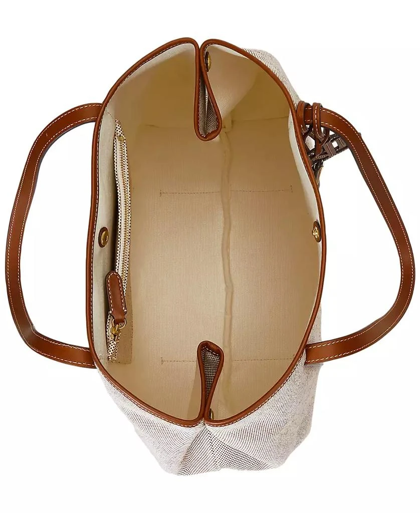 Ralph Lauren Emerie Canvas and Leather Extra Large Tote 4