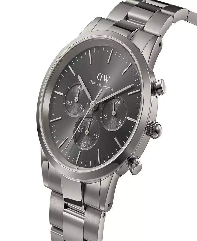 Daniel Wellington Unisex Chronograph Black Stainless Steel Watch, 42mm
