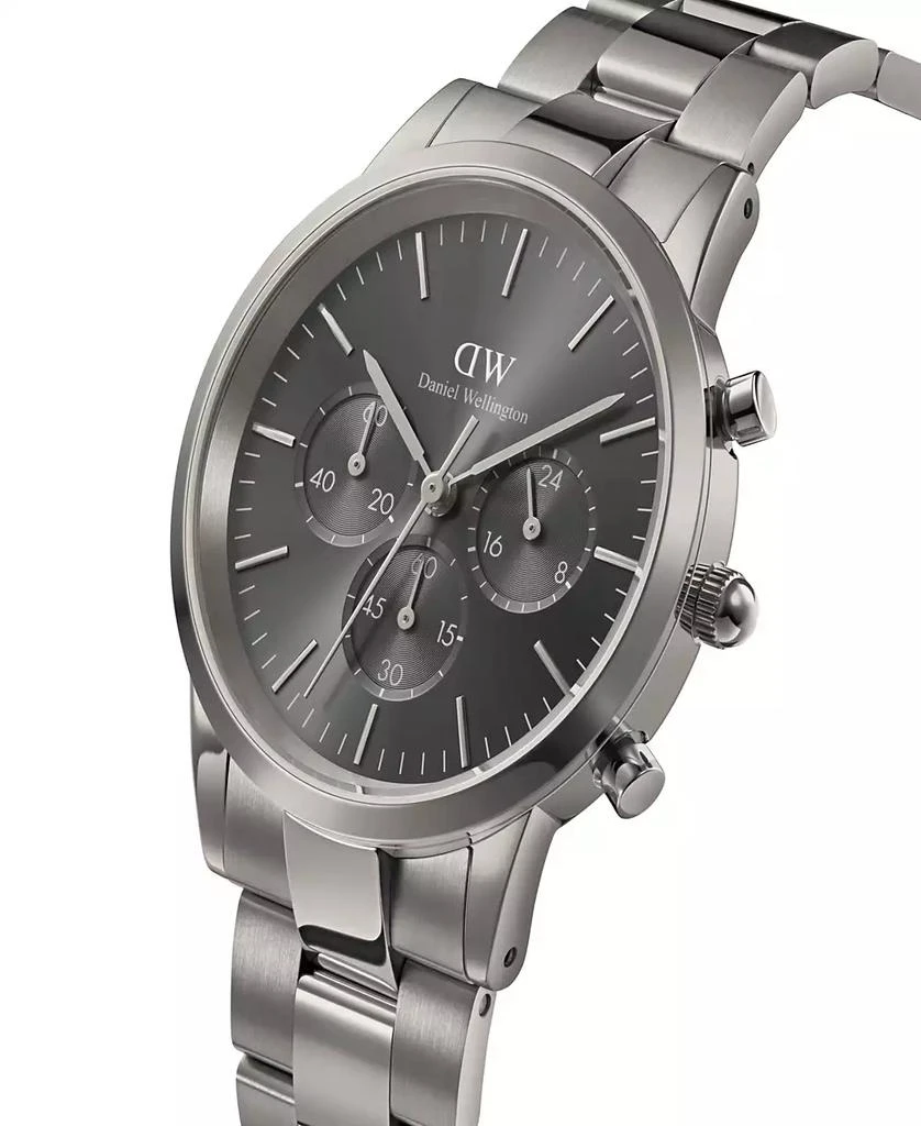 Daniel Wellington Unisex Chronograph Black Stainless Steel Watch, 42mm 2